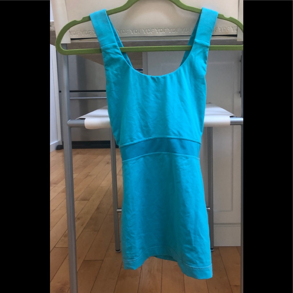Lululemon light blue workout top with bra support